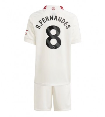 Manchester United Bruno Fernandes #8 Tredjeställ Barn 2023-24 Kortärmad (+ Korta byxor)